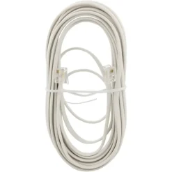 Q-Link telefoon aansluitsnoer modulair 2RJ11 plug 5 meter wit