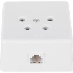 Q-Link telefoon contactdoos opbouw modulair 4 polig wit