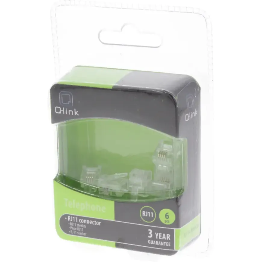 Q-Link Telefoon Plug Modulair 4-polig 6 Stuks