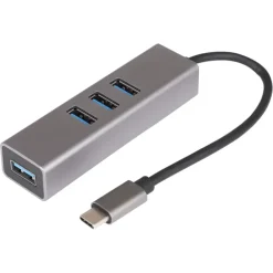 Q-Link USB-C Hub 4 USB 3.0 poorten