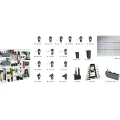 Raaco wandpaneel 4 stuks incl. 40 accessoires