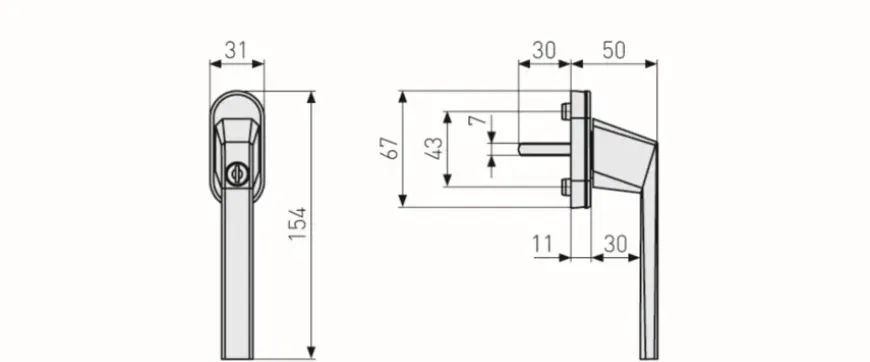 Raamboom FG110 zwart