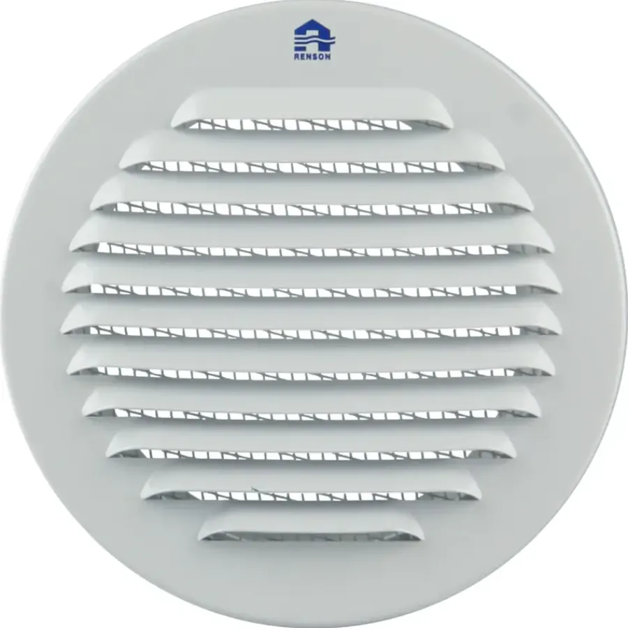 Renson Inbouw Schoepenrooster Rond Ø120 mm ALU RAL 9010