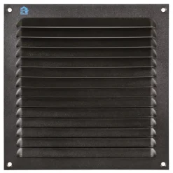 Renson opbouw schoepenrooster aluminium zwart 200 x 200mm