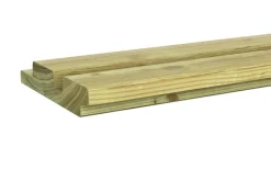 Rhombusprofiel vuren hout geschaafd 180 x 2,8 x 14,5 cm
