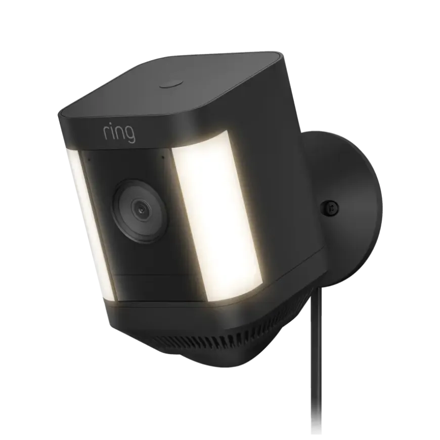 Ring Spotlight Camera Plus Plug-in Zwart