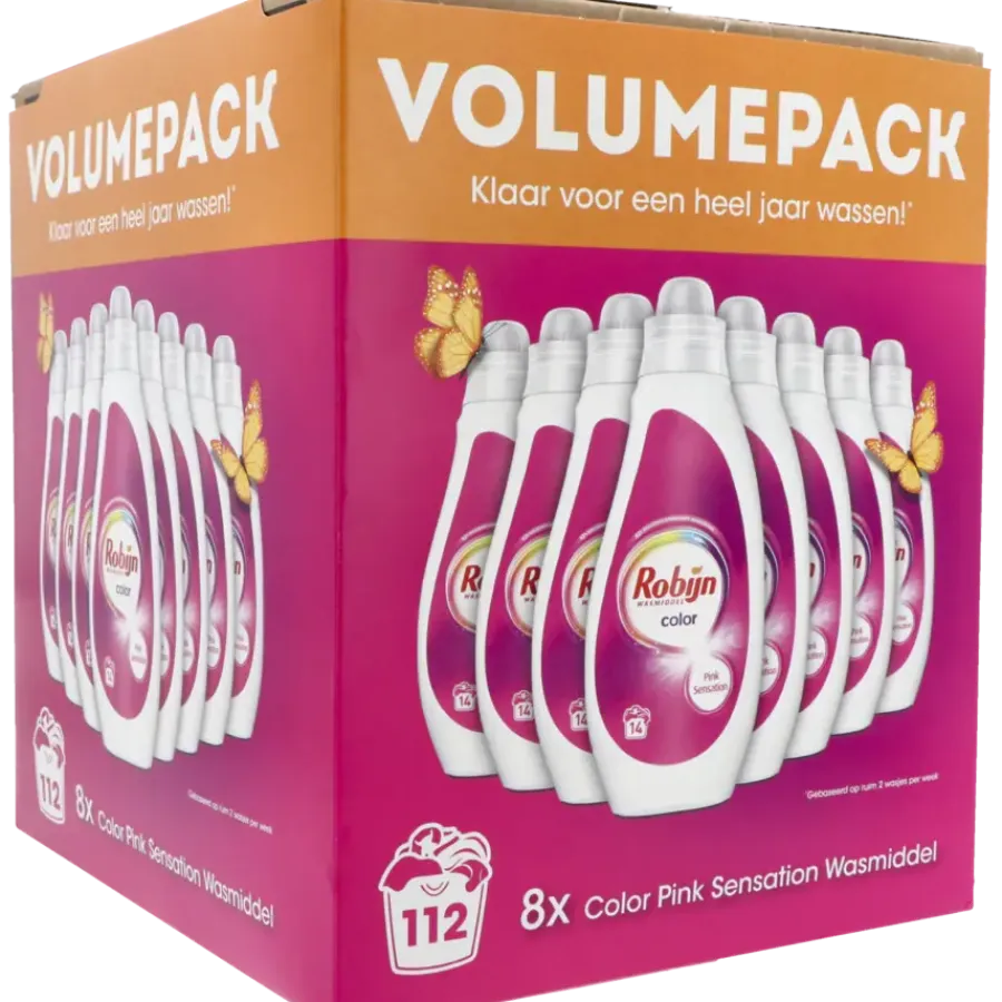 Robijn vloeibaar wasmiddel color pink sensation 8x700 ml