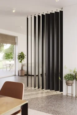 Roomdivider lamel ellips zwart 18x240 cm 1 stuk