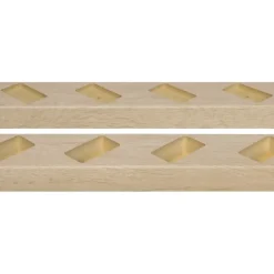 Roomdivider profiel schuin 45° natuur eiken 2 stuks