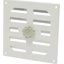 Sanivesk afsluitbaar schuifrooster aluminium wit 19,5x19,5 cm