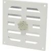 Sanivesk afsluitbaar schuifrooster aluminium wit 15,5x15,5 cm