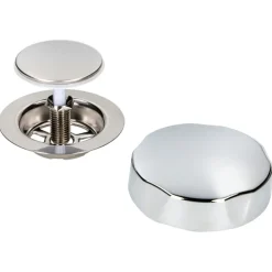 Sanivesk Afvoerplug Bad + Knop Chroom