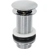 Sanivesk afvoerplug click 5/4" rond zonder overloop lang chroom