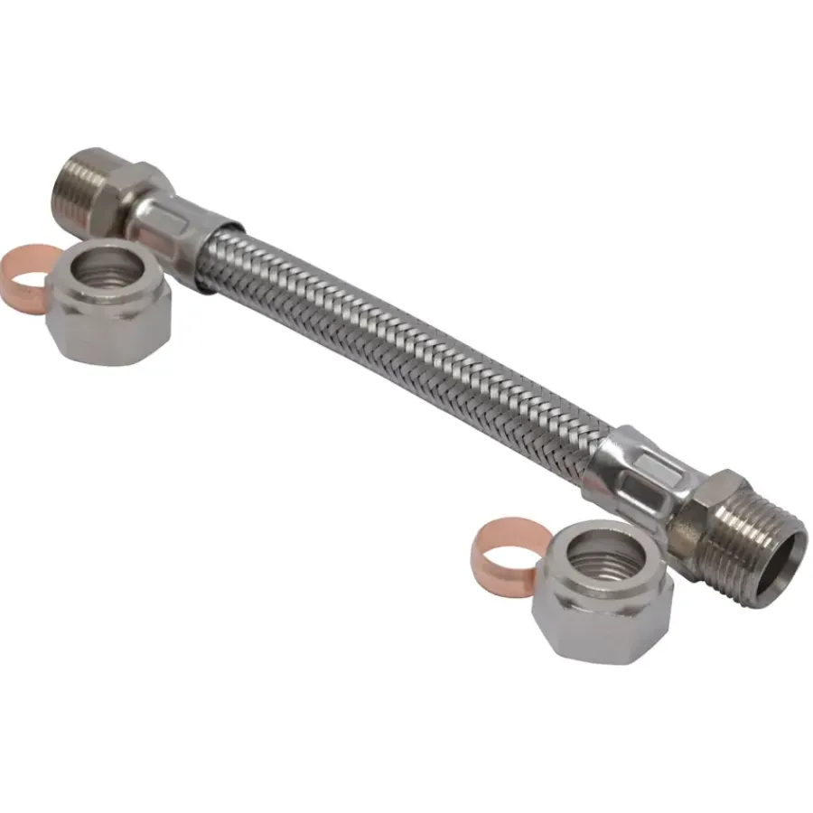 Sanivesk flexibele slang (knel x knel) 12 mm x 12 mm 15 cm