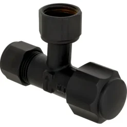 Sanivesk Hoekstopkraan Knel 12mmx3/8"F Zwart
