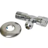 Sanivesk Hoekstopkraan + Rozet 1/2"Mx10mm Chroom