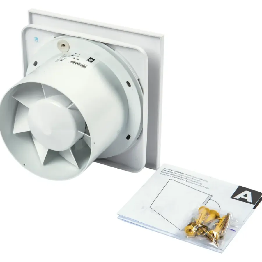 Sanivesk Inbouwventilator Design met timer vierkant Ø 125 mm