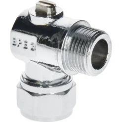 Sanivesk Kogelkraan Mini Haaks Knel 12mmx3/8"M Chroom