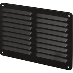 Sanivesk opbouw schoepenrooster aluminium zwart 245 x 195mm