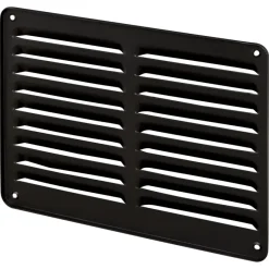 Sanivesk opbouw schoepenrooster aluminium zwart 245 x 195mm