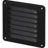 Sanivesk opbouw schoepenrooster aluminium zwart 195 x 195mm