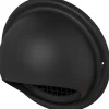 Sanivesk overdrukrooster dampkap bol inox zwart Ø125mm