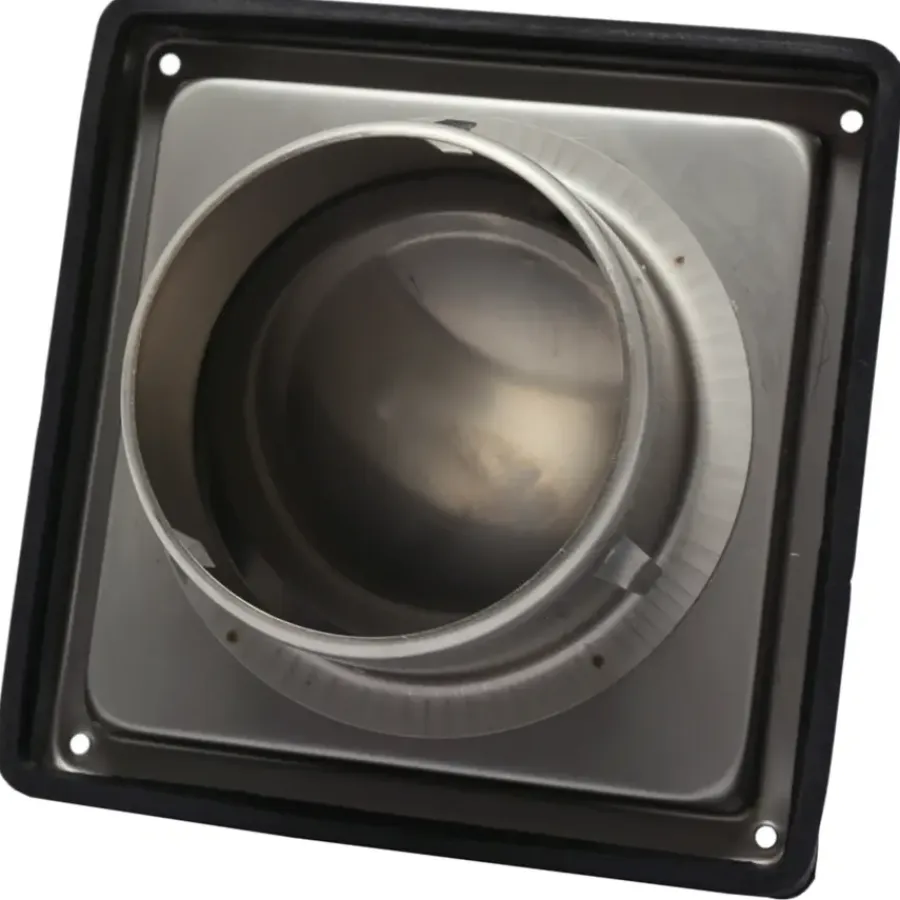 Sanivesk overdrukrooster met kap RVS Ø 100 mm