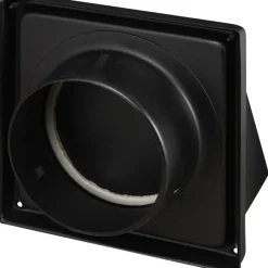 Sanivesk overdrukrooster met kap RVS zwart Ø 125 mm