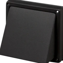 Sanivesk overdrukrooster met kap RVS zwart Ø 100 mm