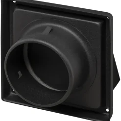 Sanivesk overdrukrooster met kap RVS zwart Ø 100 mm