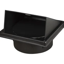 Sanivesk overdrukrooster met kap RVS zwart Ø 150 mm