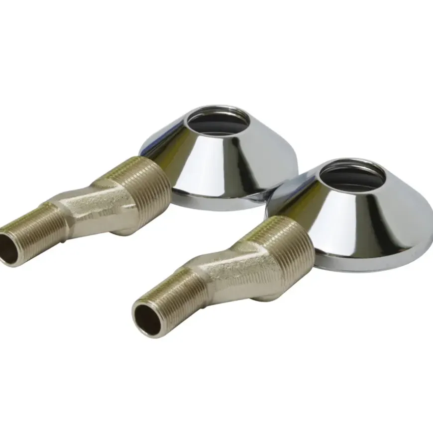 Sanivesk S-Koppeling 3/4"Mx3/8"M Chroom 2 stuks