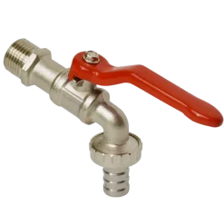 Sanivesk Tapkraan Hendel + Slangkoppeling 1/2"Mx3/4"M Chroom