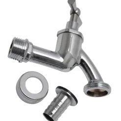Sanivesk Tapkraan + Slangkoppeling 1/2"Mx3/4"M Chroom