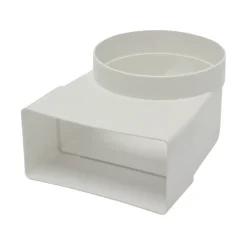 Sanivesk vlakkanaal bochtstuk 90° verticaal 110x55 mm Ø 100 mm