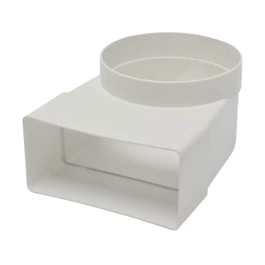 Sanivesk vlakkanaal bochtstuk 90° verticaal 110x55 mm Ø 100 mm