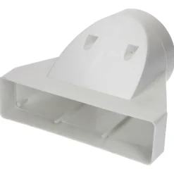 Sanivesk vlakkanaal 220x55 mm verloopstuk wit Ø 125 mm