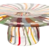 Geen Schaal glas multicolor op voet