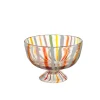 Geen Schaal glas multicolor 21x21x14,5cm