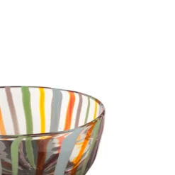 Geen Schaal glas multicolor 21x21x14,5cm