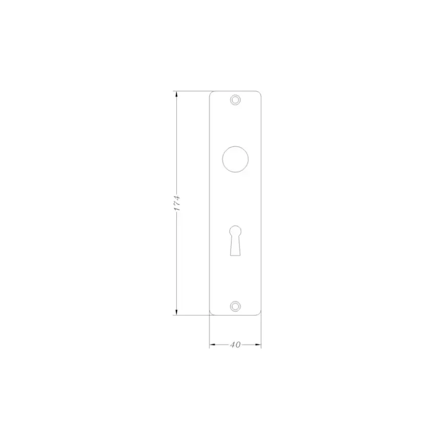 Schild sleutelgat 56mm aluminium
