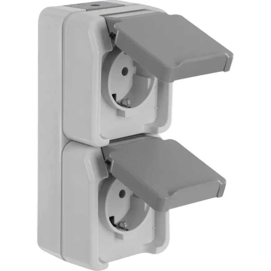 Schneider Electric Aquastar spatwaterdicht Stopcontact Dubbel RA verticaal