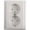 Schneider Merten System-M Dubbel Geaard Stopcontact Actief Wit