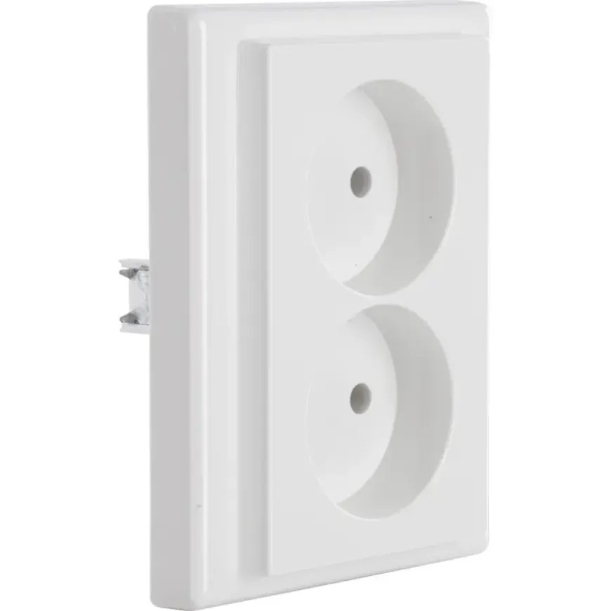 Schneider Merten System-M Dubbel Stopcontact Polarwit