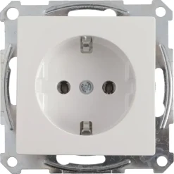 Schneider Merten System-M Enkel Geaard Stopcontact Actief Wit