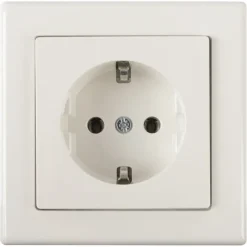 Schneider Merten System-M Enkel Geaard Stopcontact Polarwit