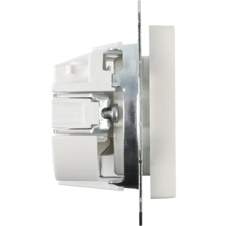 Schneider Merten System-M Enkel Geaard Stopcontact Polarwit