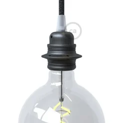 Schroeffitting metaal E27 gunmetal grey