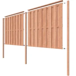 Geen Schutting startpakket Douglas hout 3,8 m lang