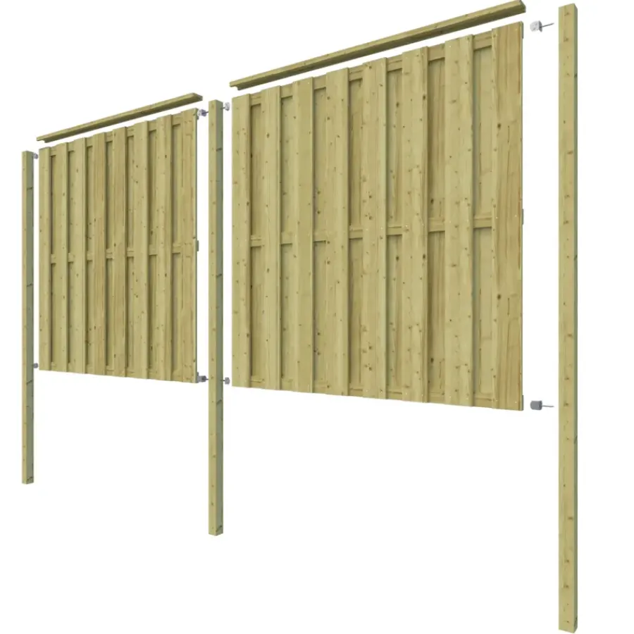 Geen Schutting startpakket Royal grenen hout 3,8 m lang